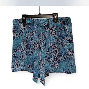 Palm Beach  Resortwear Lilly Pulitze Mylee Tie-Front Aqua Spritz Shorts size 10